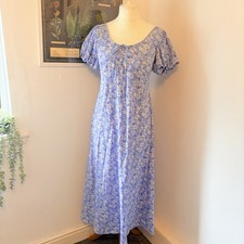 ASOS Floral Milkmaid Midi Dress with Puff Sleeves - Size 14