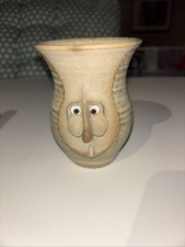 Vintage Ugly/funny Face Cup Stoneware Pottery.