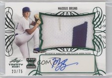 2021 Leaf Trinity Patch Auto Green 23/75 Maddux Bruns #PA-MB1 Patch Auto 0su2