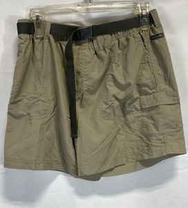 Columbia Women's Tan Sandy River Cargo Hiking Shorts Integrated Belt Size M