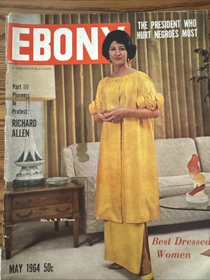 Ebony Magazine - May 1964 A.W. Williams Best Dressed Women + Richard Allen