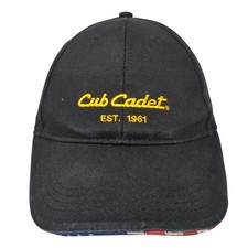 Cub Cadet Est. 1961 Strapback Baseball Cap Black One Size Adjustable Embroidered