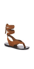 Black Suede Studio Flat Sandals Tres Tobacco Suede Brown 37.5