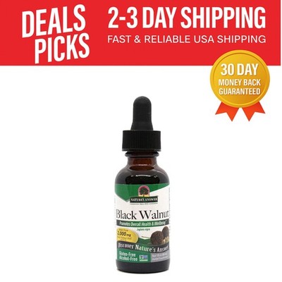 Nature's Answer Black Walnut Hull Extract 1oz - Holistic Detox & Digestive Aid