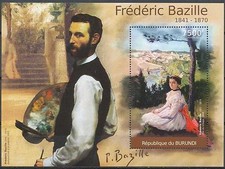 Burundi ca 2012 frederic BAZILLE art artist painting 1841 1870 VUE VILLAGE ms1v