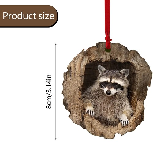 Animal Christmas Decorations Cute Owl Raccoon Christmas Tree Decor Animal Lovers - Picture 11 of 35