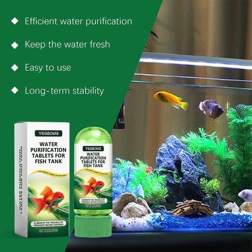 Powerful Aquarium Water Purification Tablet For Fish Safe Tank A8Z2 G W9N1 - Picture 9 of 13