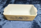 Vintage Pyrex Homestead Beige w/Blue Speckled 503-B Casserole Baking Dish no Lid