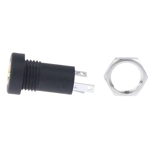 3.5MM Audio Jack Socket 3 Pole Black Stereo Solder Panel Mount Gold With Nut.SL - Picture 10 of 12