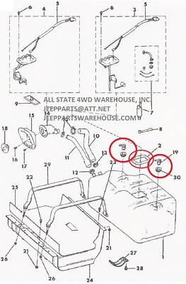 New Rollover Check Valve & Grommet For Jeep CJ & Wrangler YJ - Emission Control