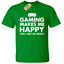 miniature 1  - Kids Boys Girls GAMING MAKES ME HAPPY T-Shirt funny geek gamer ps4 xbox one