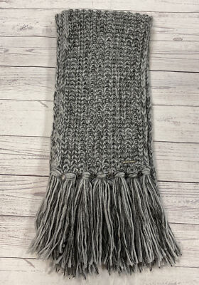 Michael Kors 537225 Chunky Knit Gray Scarf New
