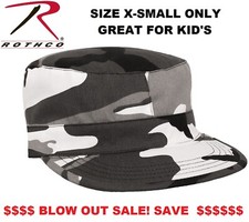 Kid's Camo Fatigue Cap City Camouflage Military Style BDU Hat SIZE X-SMALL 9322