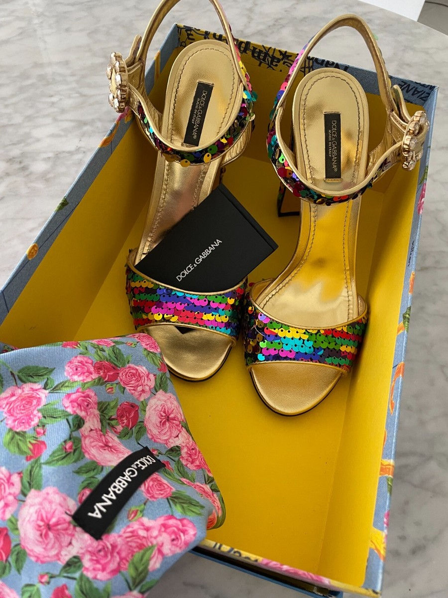 【美品／ヒールリペア済み】D&G ドルチェアンドガッバーナ 35 ミュール DOLCE&GABBANA - ドルチェ&ガッバーナ ラメスニーカー 35の通販