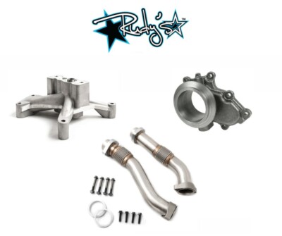 Turbo Pedestal Exhaust Housing & Up Pipe Kit For Early 1999 Ford 7.3 Powerstroke