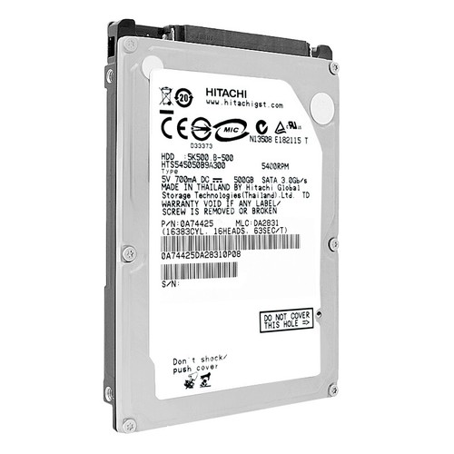 Festplatte Hitachi 500GB HTS545050B9A300 8Mb Cache 5400Rpm Sata II 2,5'' Zoll - Bild 2 von 5