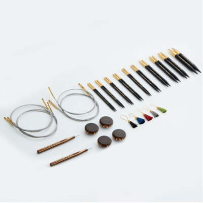 Lantern Moon Heirloom Interchangeable Needle Set, Ebony, 10 Pair, New