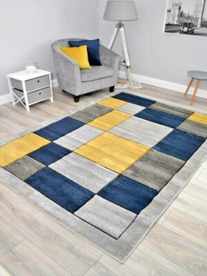 Dunkelblau Wohnzimmerteppiche Modern Klein Extra Groß Bodenteppiche Matte Günstig