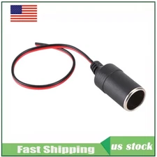 12V/24V Car Cigarette Lighter Charger Adapter Cable Female Socket Plug Connector