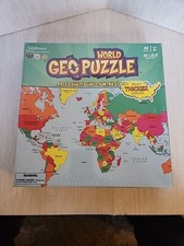 World Geo Map Puzzle 68 pcs 26x12.5" New Sealed Geography Toys 2016 Learning