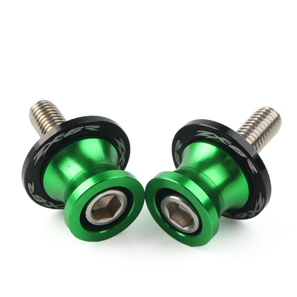 For KAWASAKI ZX6R 20122021 Green Motorcycle Swingarm Spools Stand