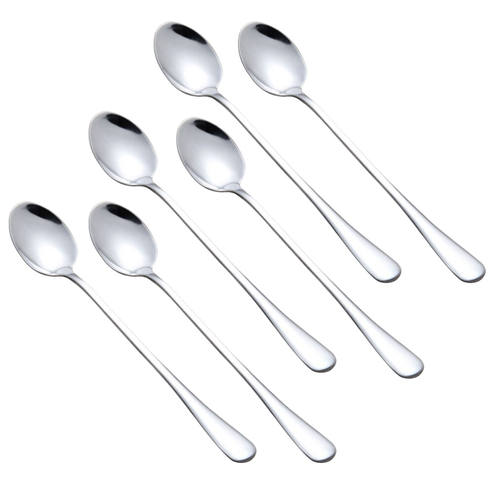 6 Pcs Stainless Steel Coffee Spoon Tea Cup Spoon Tableware Kitchen Supplies