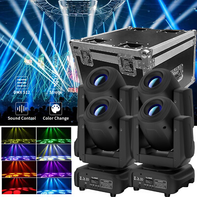 4stk 120W Beam Moving Head Bühnenlicht RGBW LED GOBO DMX flightcase Ostern