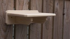 Fence Or Wall Mounted Rectangular Cat Shelf/Steps - Solid Wood -  Made In UK