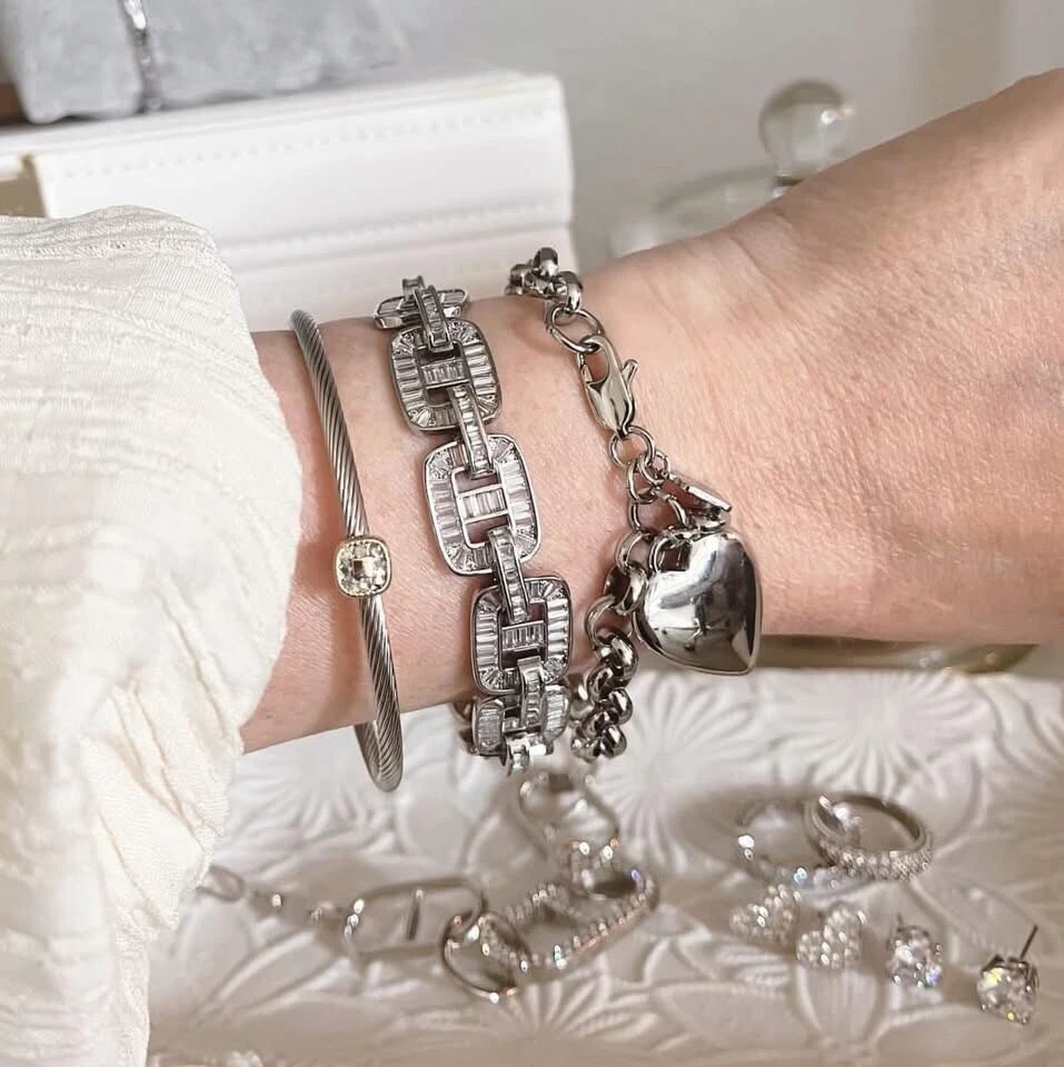 Brazalete Tenis Park Lane MALLORCA BAGUETTE ESLABÓN CRISTAL RETIRADO Foto 2 de 4