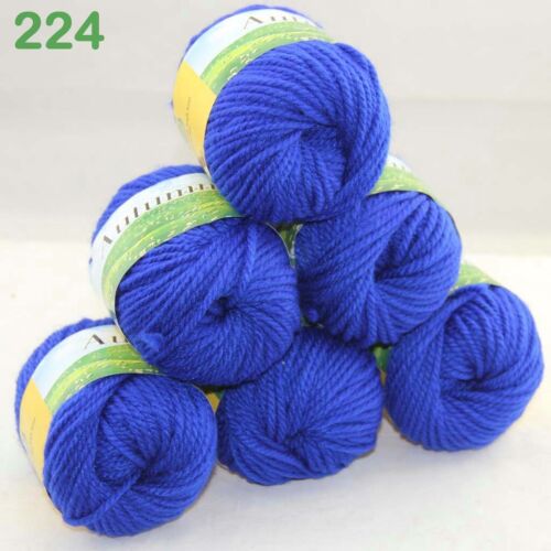 Sale Soft 6Ballsx50g Quick Hand Knitting Wool Silk Yarn Sweater Shawl Scarf 24