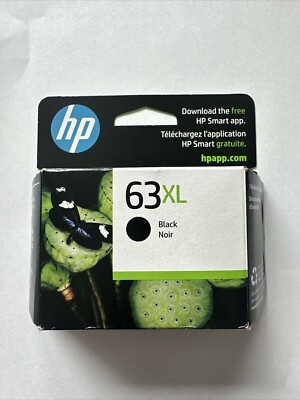 NEW HP 63XL Black Ink Cartridge F6U64AN High Yield  OEM Exp 2026-2027