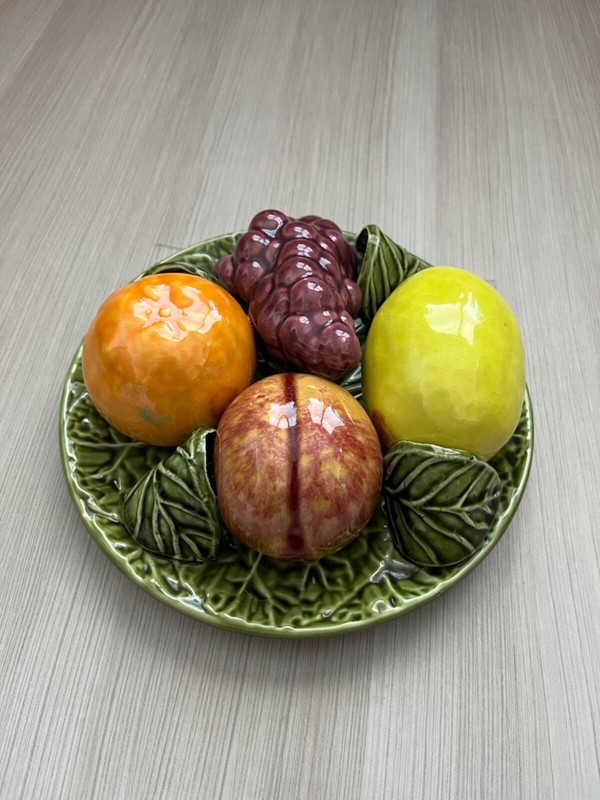 Jay Willfred Andrea by Sadek Plate Of Fruit Made in Portugal Ceramic 3D Bowl