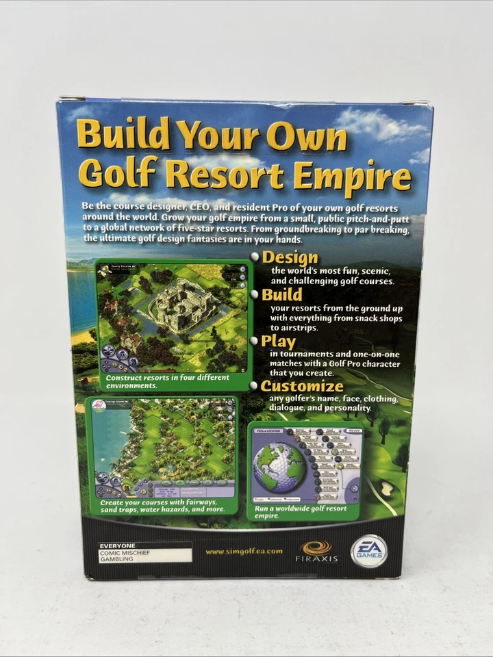 Sid Meier's Sim Golf PC - 2002 EA Firaxis NEW SEALED NOS CD-ROM Design Play - Image 2 of 4