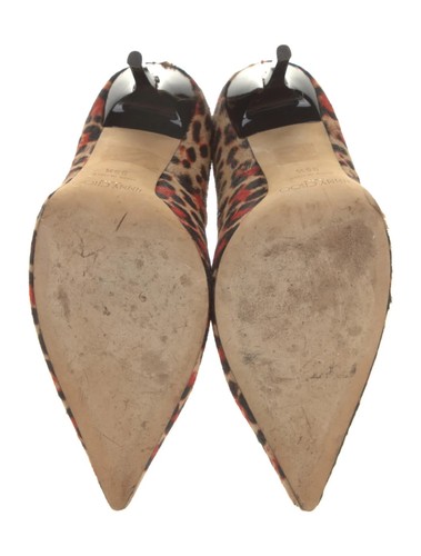 JIMMY CHOO Anouk Neutrals Ponyhair Animal Print Pumps Size 9.5 IT 39.5 Good Cond - Picture 5 of 5