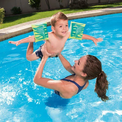 BESTWAY Kinder Schwimmflügel Schwimmhilfe Schwimmärmel 3-6 Jahre Motiv Delfin Grün