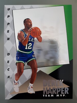 1992-93 Upper Deck Team MVP Hologram Derek Harper #6 Dallas Mavericks NBA