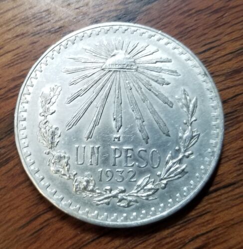 Mexico 1 Peso 1932 72.0% Fine Silver