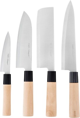 Premium Sushi & Sashimi Chef s Knives Set of 4 Knives Ultra Carbon Steel Blades
