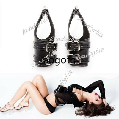 Pu Leather Hanging Constraint Suspension Handcuffs Head Harness Wrist Cuff