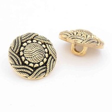 ANTIQUE STYLE GOLD SHANK BUTTONS Size 18mm
