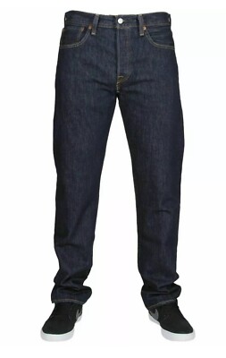 Levis 501 Original Blue Rinse Denim Jeans Button Fly 0115 Size 31 x 34