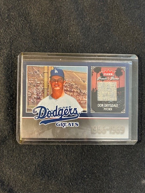 Don Drysdale Game Used Jersey Card