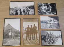 VTG 1940's WWII Original Snap-Shot PHOTO Lot 'SHIRTLESS US MARINES in PACIFIC'