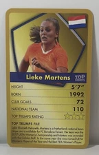 Lieke Martens Single Card Top Trumps Trivia Game Stars Women's Soccer 2020