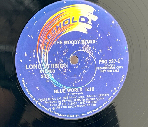 MOODY BLUES - BLUE WORLD PROMO VINYL LP RECORD PRO 237 THRESHOLD 1983 (1) - Foto 5 di 9