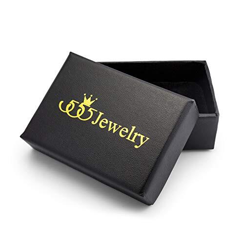 555Jewelry Stainless Steel Greek Key Onyx Button Stud Earrings for Women & Girls - Picture 7 of 22