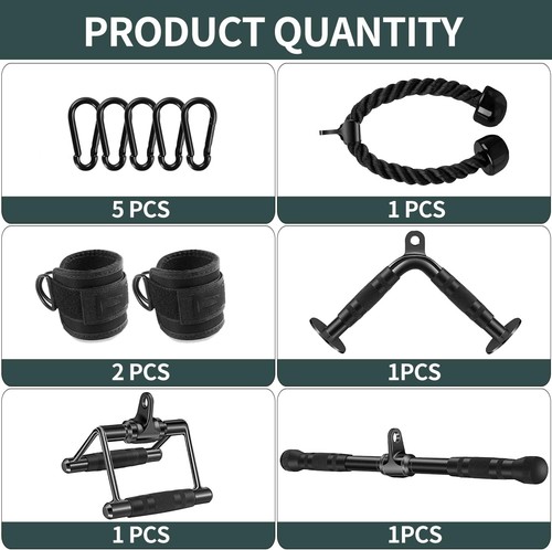 Solid Steel for Home Gym, Triceps Pull Down Attachment, Cable Attachments for... - Picture 3 of 8