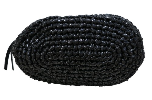 BALENCIAGA Black Small LE CAGOLE PANIER Faux Raffia Basket Shoulder Tote Bag - Picture 7 of 10