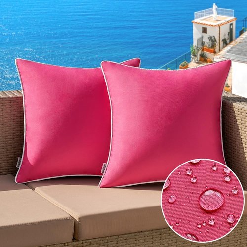 MIULEE Pack of 2 Outdoor Waterproof Pillow Covers Decorative Farmhouse Throw - 第 7/12 張圖片
