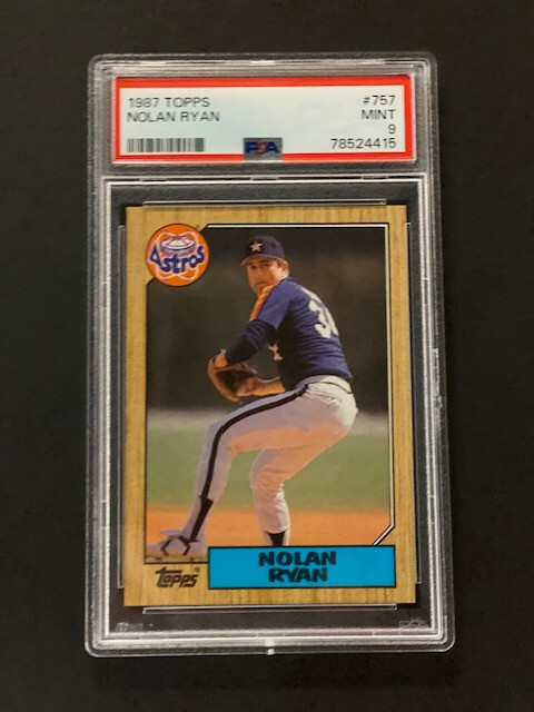 1987 Topps #757 Nolan Ryan PSA 9